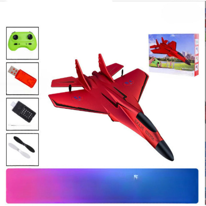 Shatter-resistant RC plane for kids & adults, a durable remote control toy airplane perfect for outdoor aerial fun.