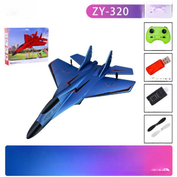 Resilient shatter-resistant RC airplane, an excellent outdoor toy for kids & adults to enjoy durable, thrilling aerial fun.