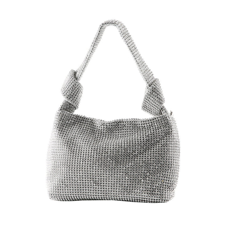Shimmering rhinestone evening bag, a glamorous women's clutch perfect for parties.