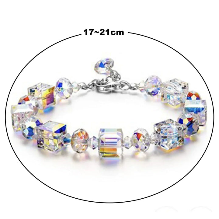 Stylish women's crystal bracelet with shimmering cubic zirconia, elegant for any occasion.