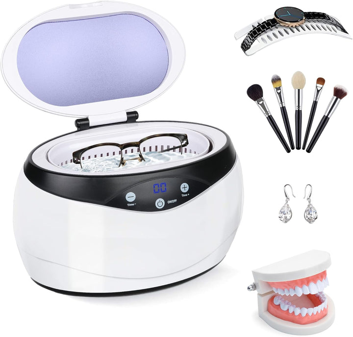 ShineMate 650ml Ultrasonic Jewelry Cleaner for watches, eyeglasses, and valuables
