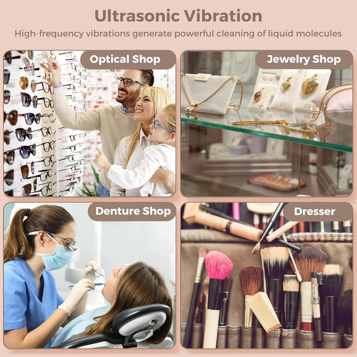 ShineMate convenient ultrasonic cleaner, ideal for watches, rings, and glasses