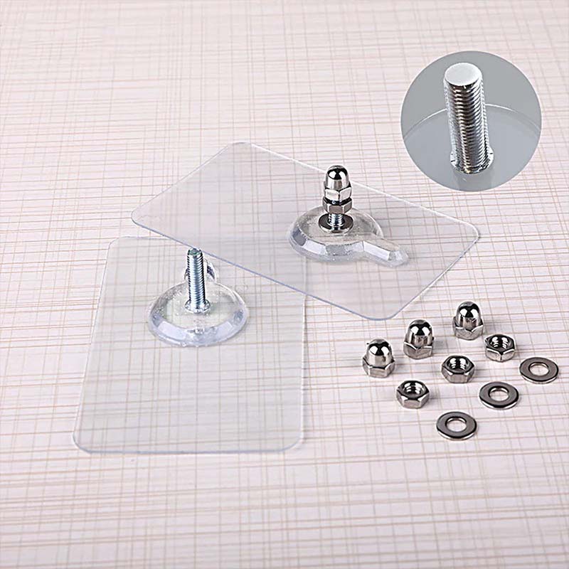 Set of self-adhesive bathroom hooks, demonstrating easy installation for kitchen or bath.