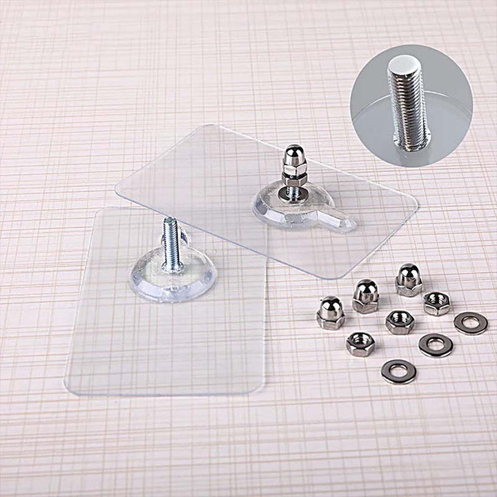 Set of self-adhesive bathroom hooks, demonstrating easy installation for kitchen or bath.