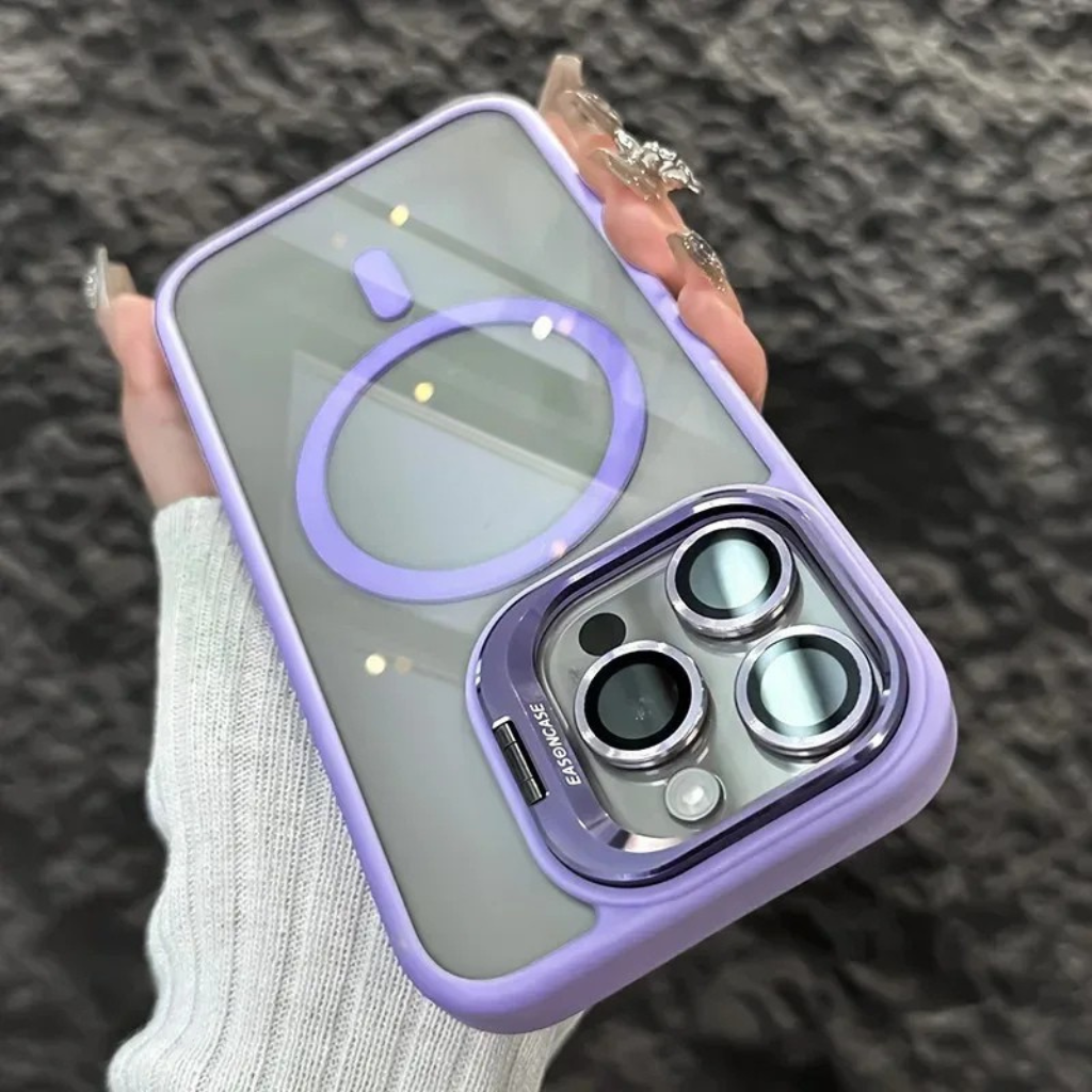 Phone case: shockproof, magnetic, with camera lens protection and a stable viewing kickstand