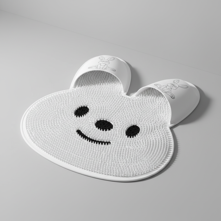 Close-up of ShowerRelax foot massage mat texture for effective foot care and spa experience