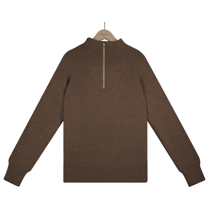 Chic women's half-zip sweater, a versatile layering pullover for fall & winter style.