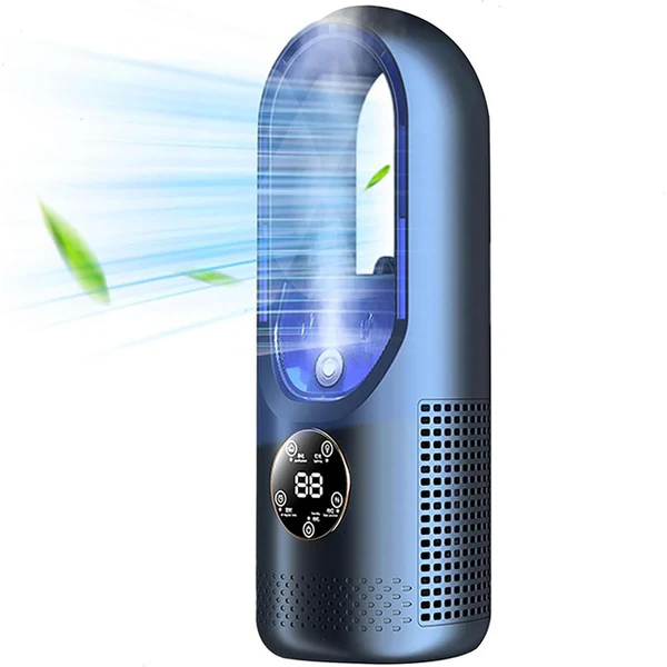 Compact USB powered mini AC, perfect desk fan for quiet comfort and summer essentials.