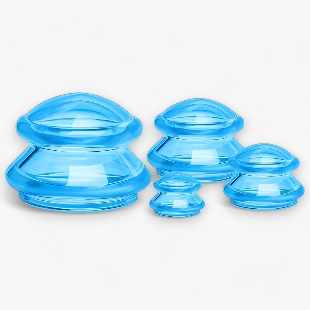 Complete silicone cupping therapy kit for women targeting cellulite. Effective at-home skincare for smooth skin.