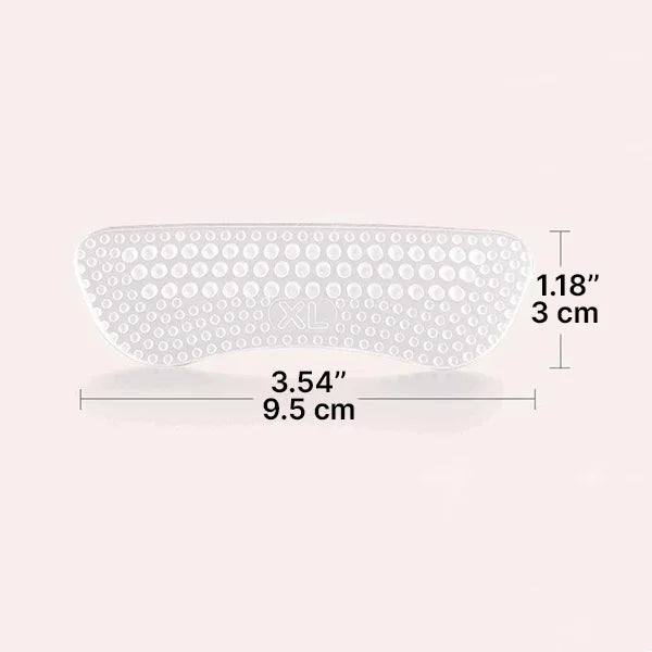 Invisible anti-slip heel grips, enhancing foot comfort and preventing slippage for a better shoe fit.