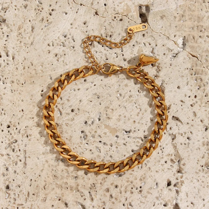 Symbolic women's heart bracelet set, Liora, with adjustable silver and gold bracelets, great gift