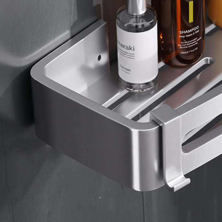 Waterproof shower caddy with multiple compartments, perfect for bathroom storage and home organization