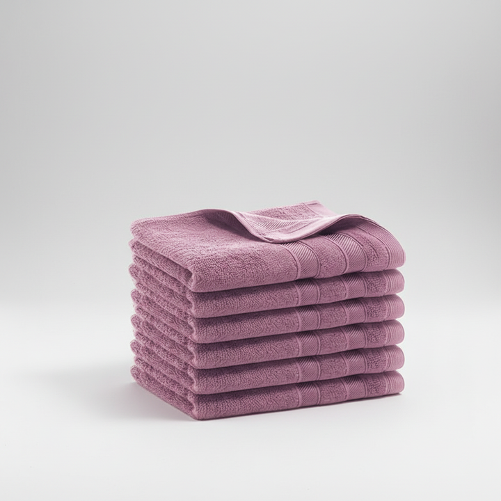 Unisex six-piece BambooLine bath towel set, absorbent bamboo fiber, perfect bathroom accessory.