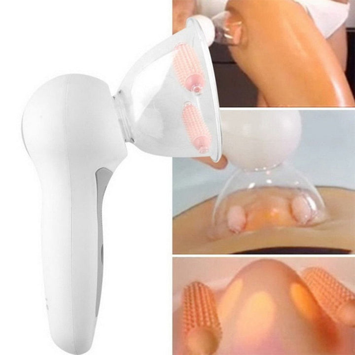 Sleek SkinSculpt vacuum massage device with ergonomic design for comfortable, effective body toning.