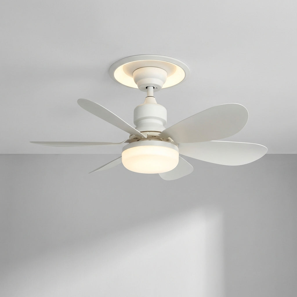 Unisex SkyeLight LED ceiling fan with integrated light, E26 socket, and smart remote