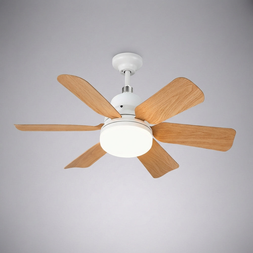 Energy-efficient SkyeLight LED ceiling fan fixture with wireless smart remote control