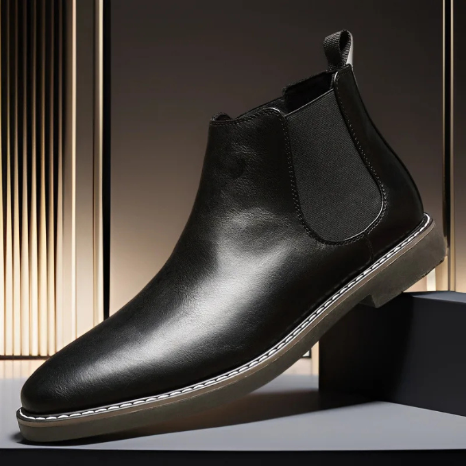 Effortless men's style with pull-on ankle boots, comfortable brown chelsea boots for any occasion.