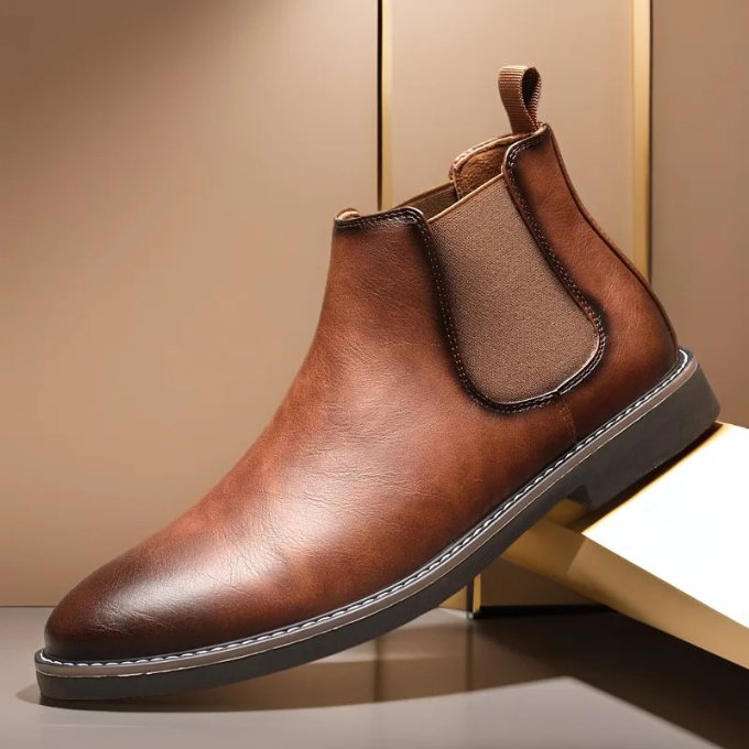 High-quality men's urban boots, comfortable chelsea style in black, perfect for everyday versatility.