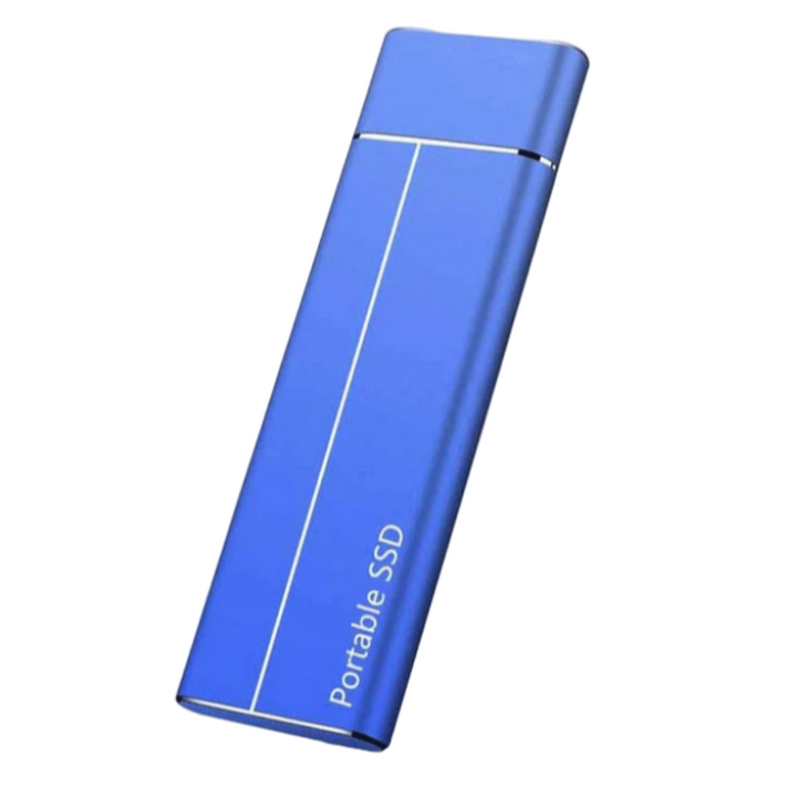 Unisex portable solid state drive, a stylish & compact external storage solution for fast digital backups.