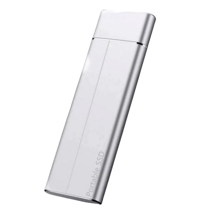 USB-C compatible portable SSD, offering high-speed external storage for all your data and digital backups.