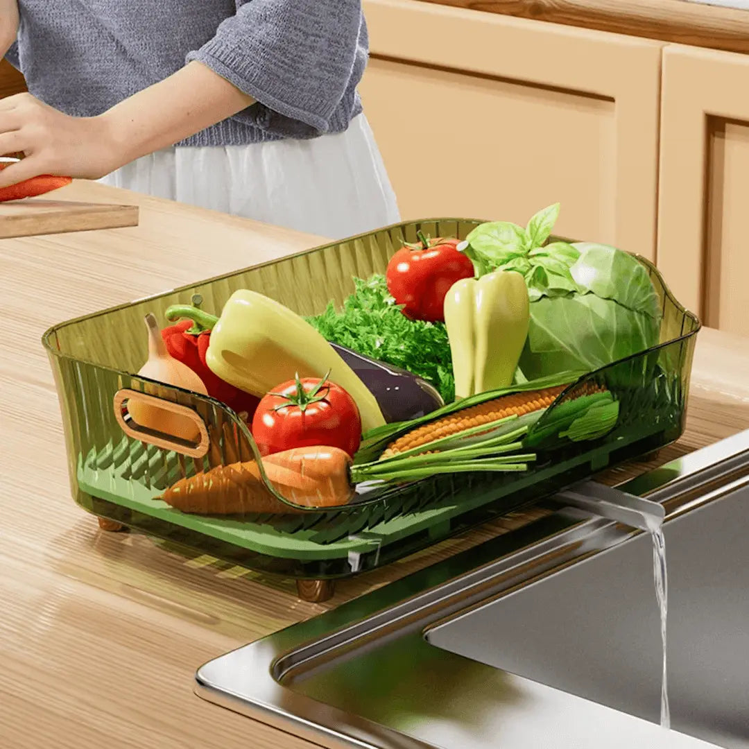 Durable DryEase modern dish drying rack for kitchen countertops, featuring a sleek design and utensil holder.