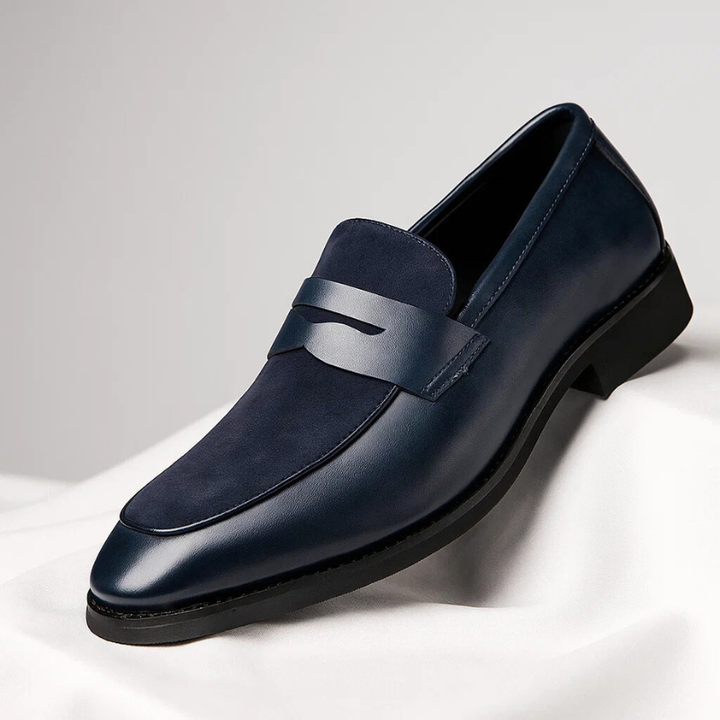 Sleek men's penny loafers for a sophisticated look, perfect for everyday or business casual outfits.