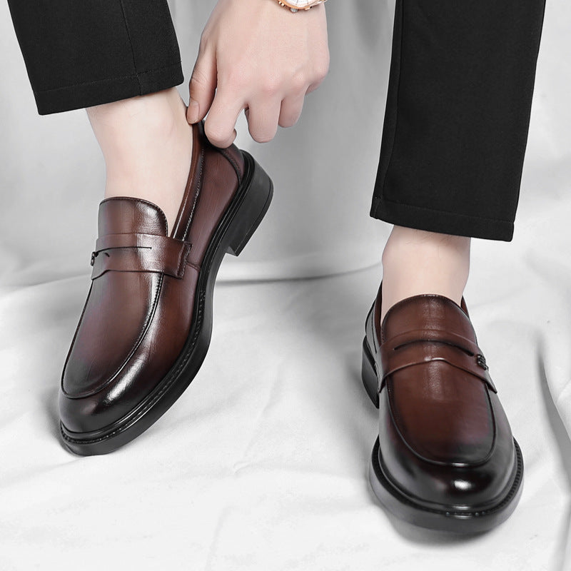 Elegant men's penny loafers. Comfortable, classic slip-on shoes for both casual and dressy everyday wear.