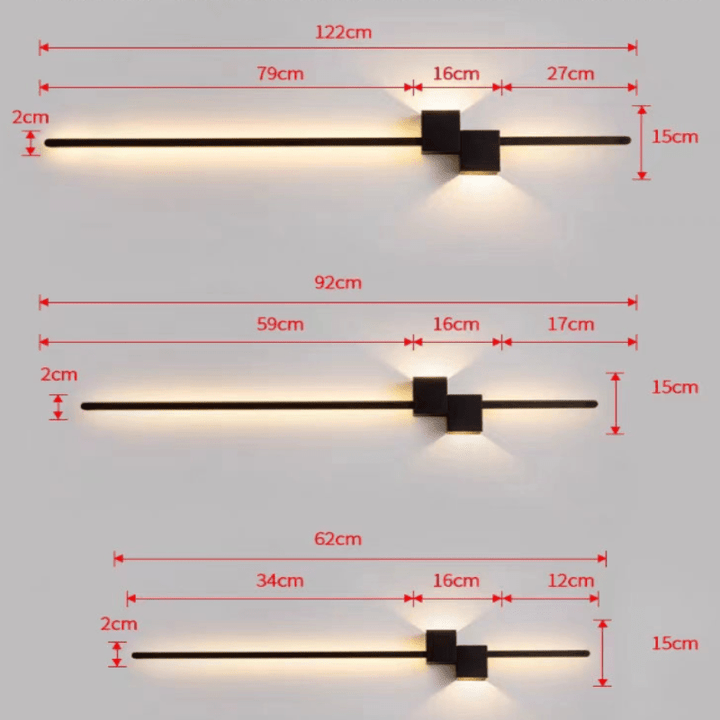 Sleek LED wall bar light, enhancing contemporary homes with sophisticated ambient glow.
