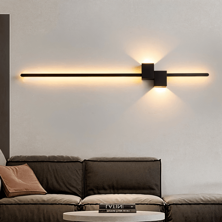 Contemporary LED wall fixture providing indirect accent lighting for modern interiors.