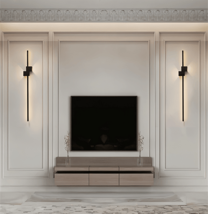 Stylish LED wall lamp, a sleek lighting solution for modern living spaces & hallways.