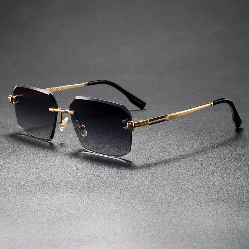 Sleek unisex anti-glare sunglasses with a durable metal frame for clear vision & style.