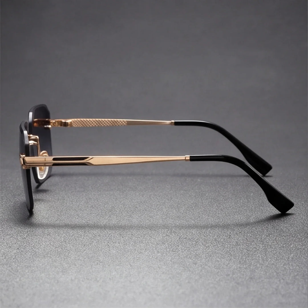 Durable metal frame unisex sunglasses, a sleek fashion accessory providing anti-glare clear vision.