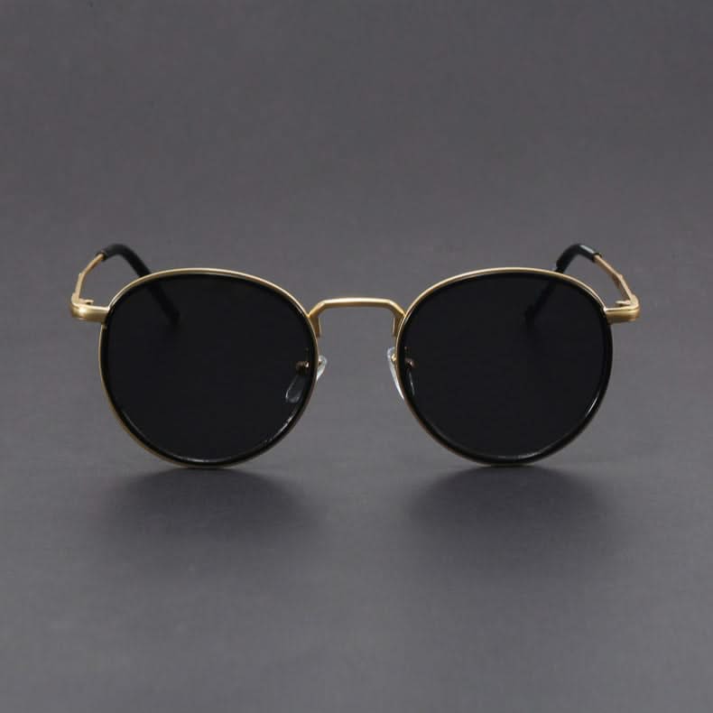 Contemporary sleek metal frame sunglasses, unisex, combining fashion with crucial UV and anti-glare benefits.
