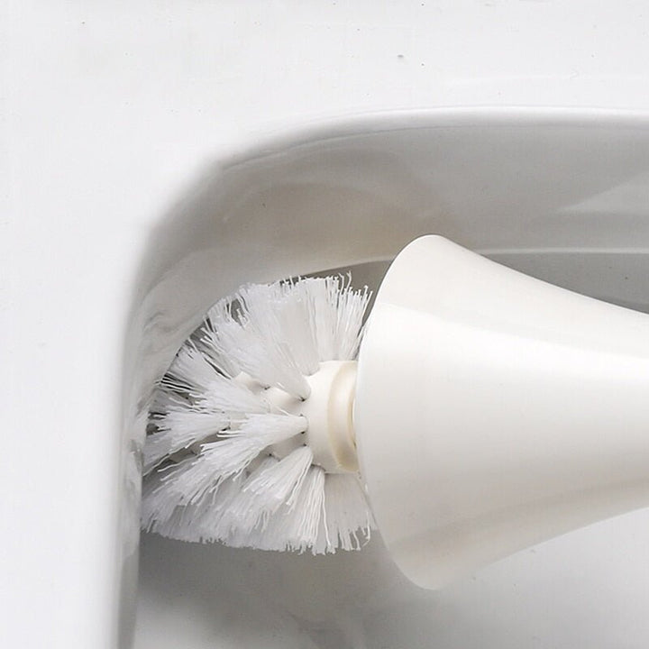 Advanced cleaning tool: sleek toilet brush with durable silicone head, modern design, and hygienic drip-free base.