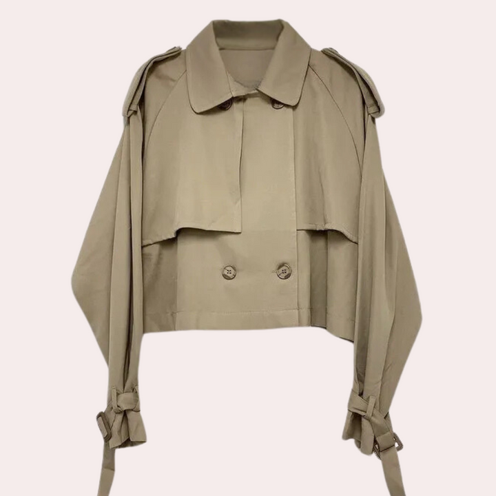 Modern Women's Sienna short jacket in black, ideal for versatile styling, from casual looks to office attire.