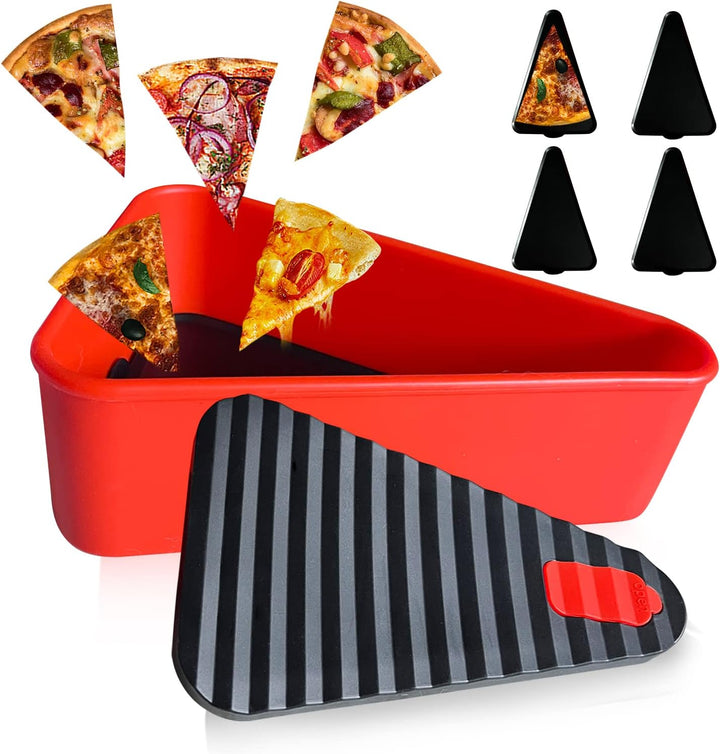 Leftover pizza storage system, reusable and efficient for your kitchen