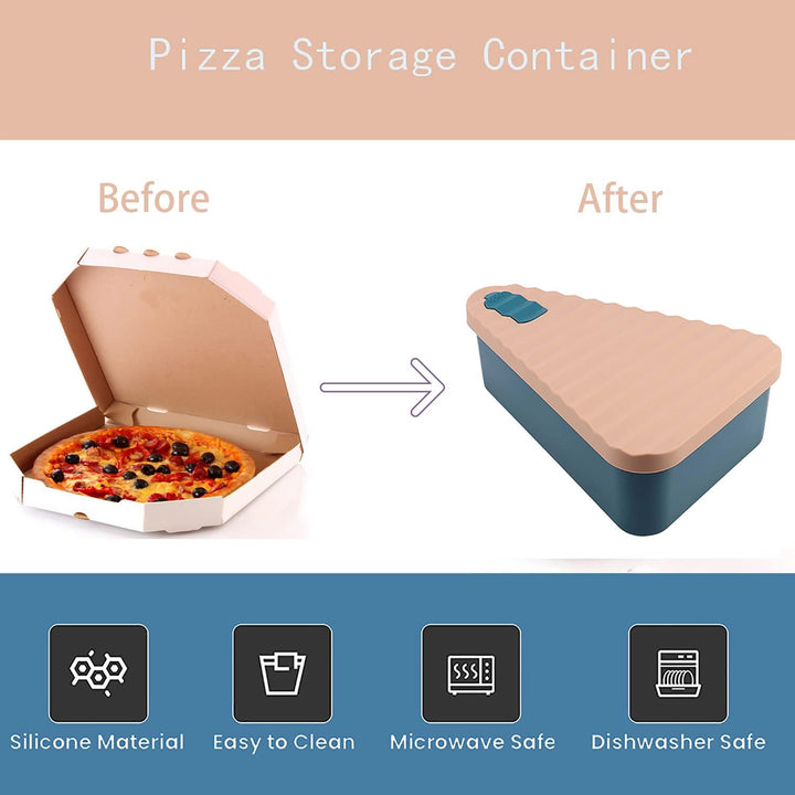 Reusable pizza storage container, ensuring flavorful leftovers with 2 trays