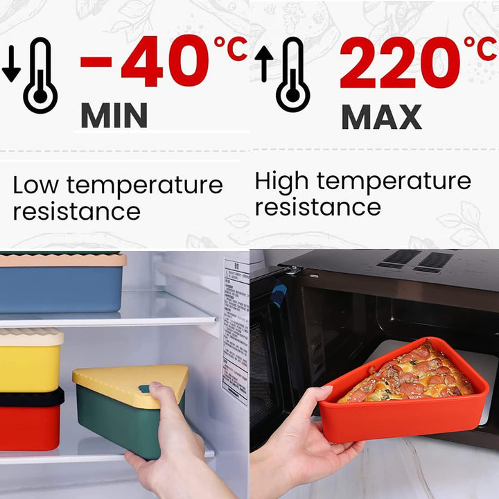 Reusable pizza keeper with two stackable trays, perfect for food freshness