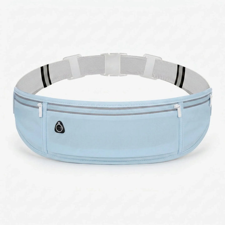 Blue activewear waist pack, perfect for gym, cycling, and travel, keeping essentials close and secure.
