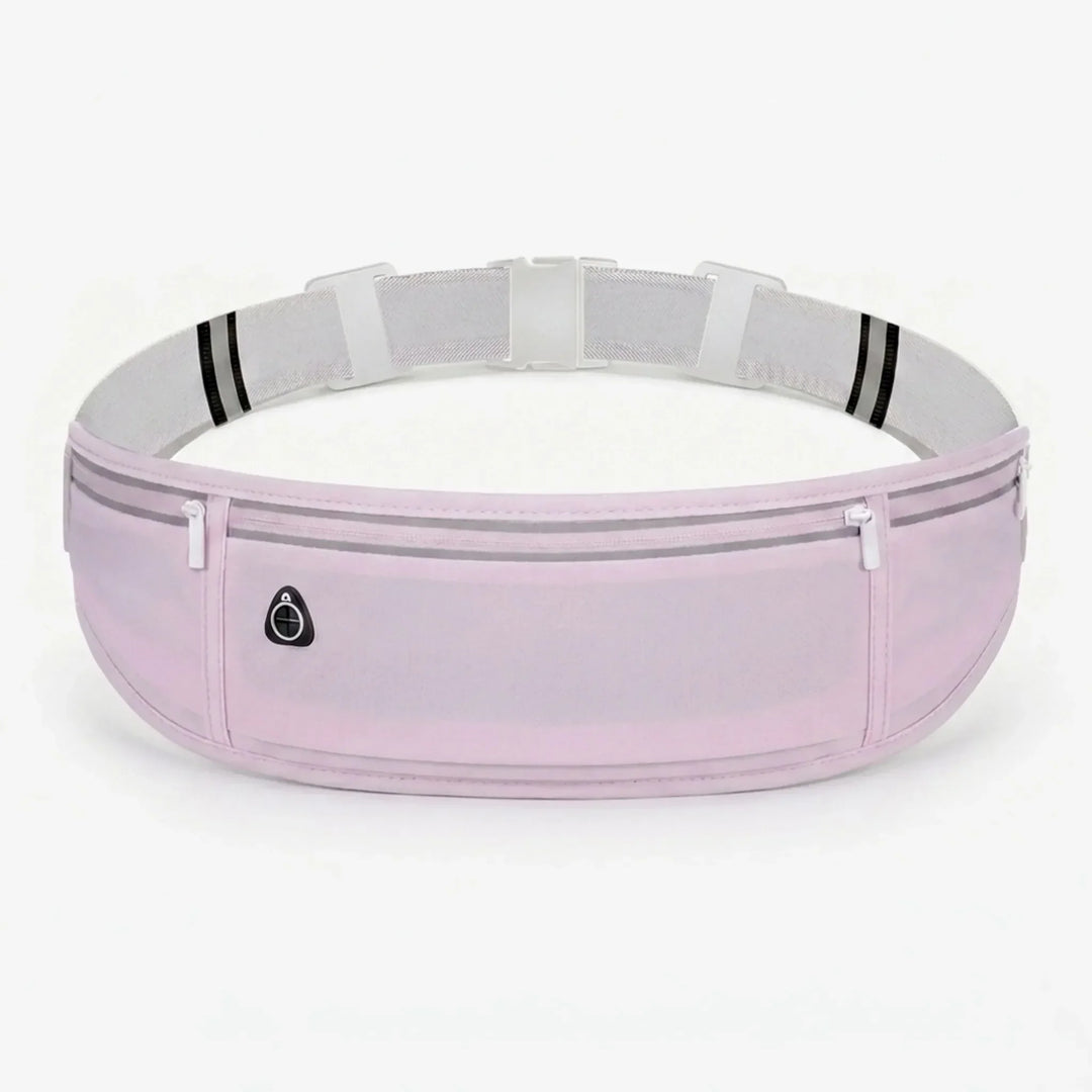 Durable blue running belt with phone holder, a must-have fitness accessory for all your active adventures.