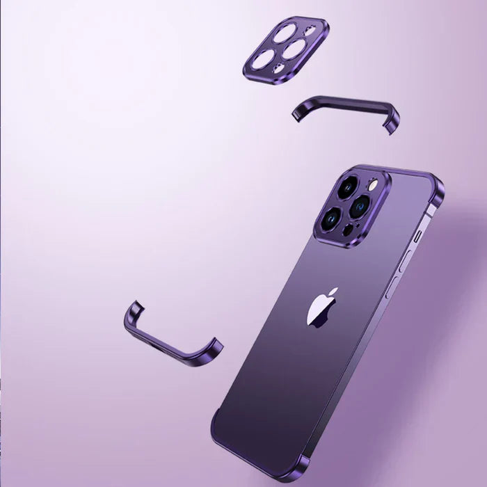 Robust red iPhone case, protective StealthShield metal cover with slim design