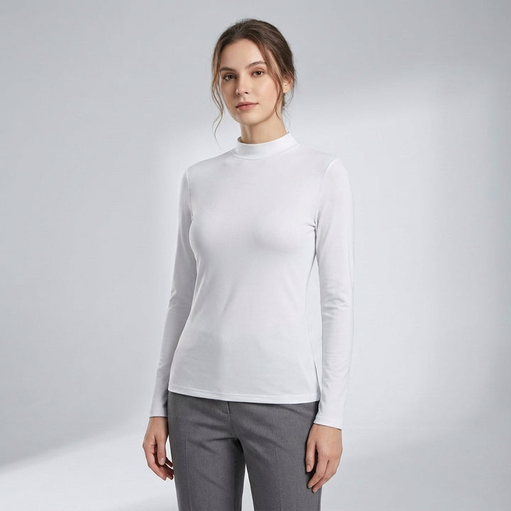 Catherine women's slim fit long sleeve thermal top, a versatile baselayer for sportswear and cold weather.