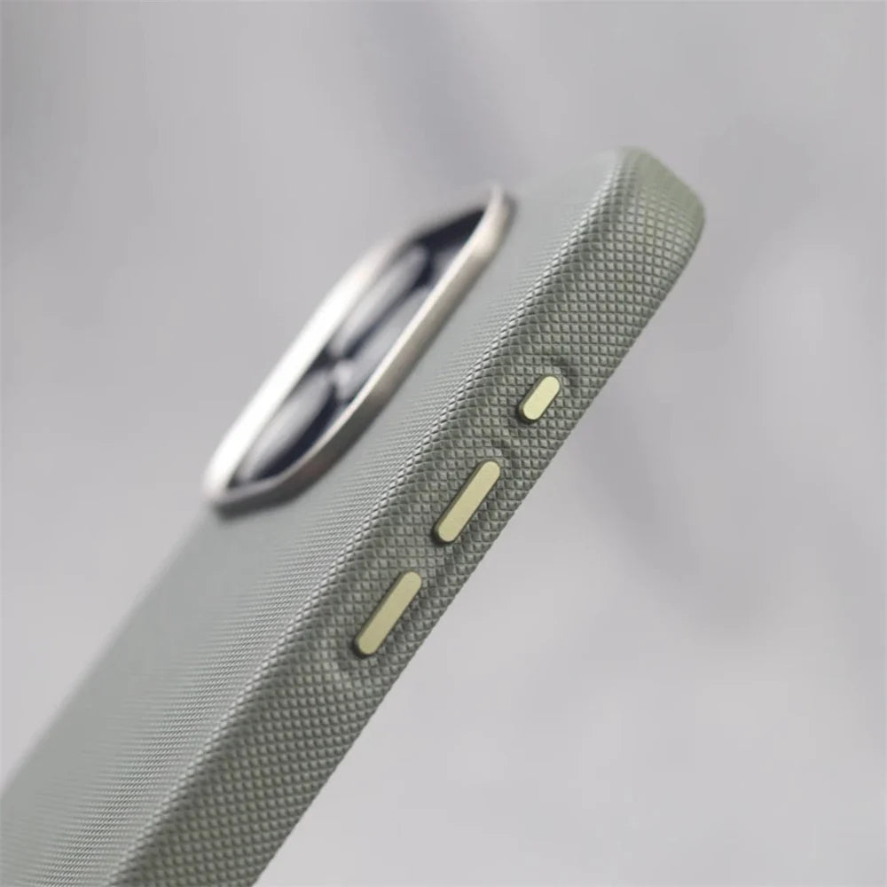 Durable slim iPhone protective case with textured non-slip grip for enhanced security. Magsafe design.