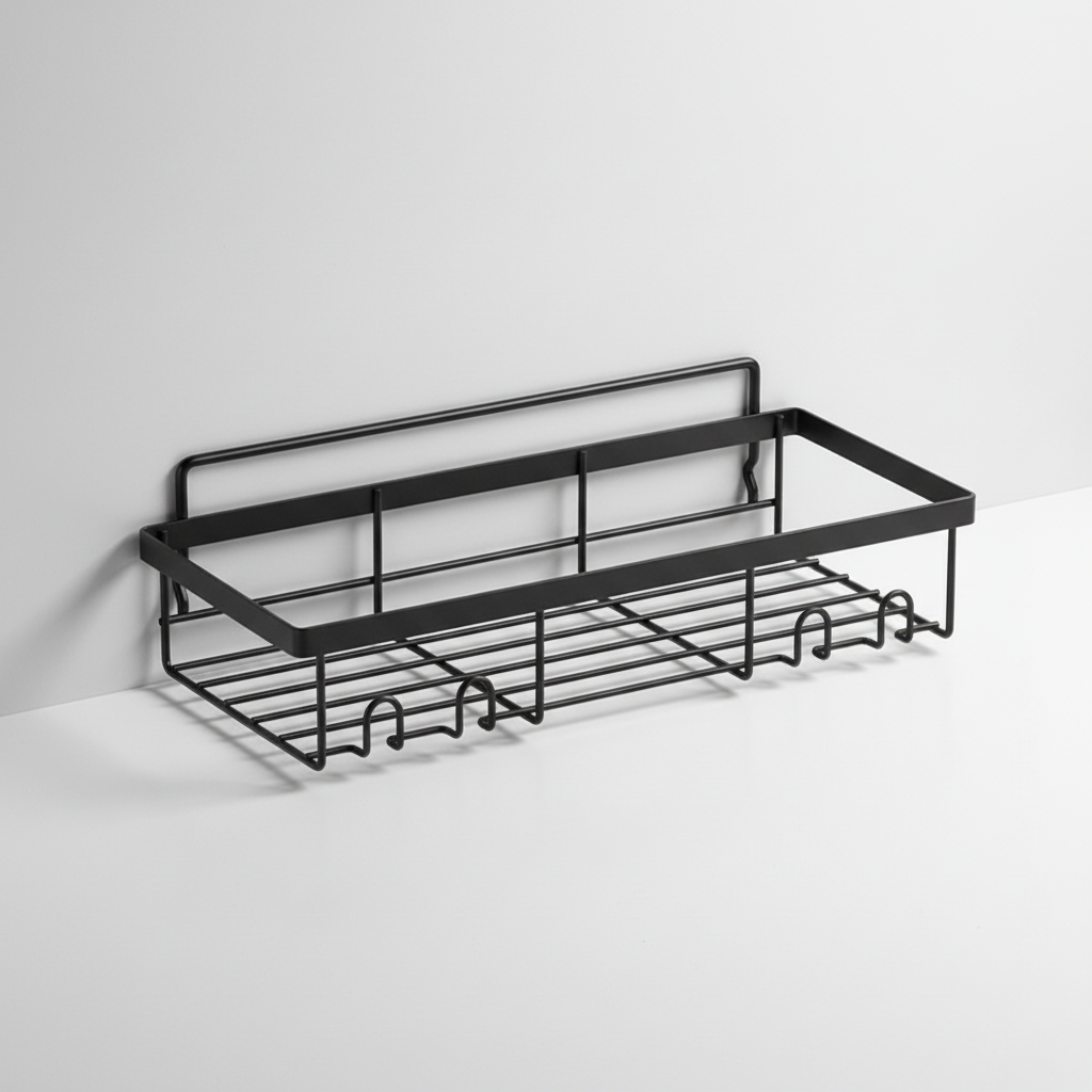 Space-saving SlimShelf stainless steel floating wall shelves, ideal for kitchen organization