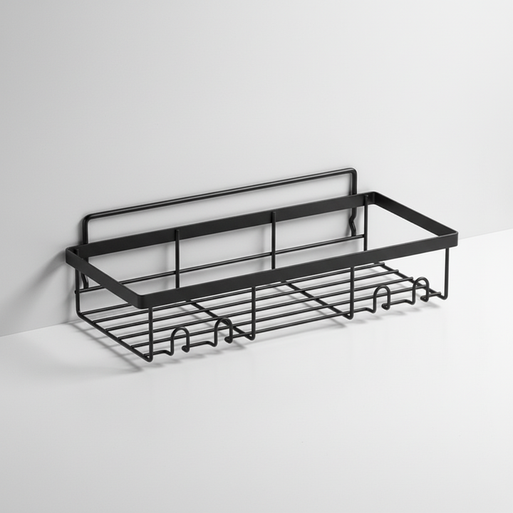 Space-saving SlimShelf stainless steel floating wall shelves, ideal for kitchen organization