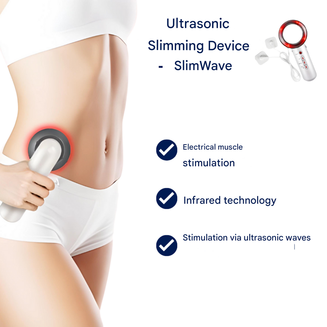 Non-invasive SlimWave ultrasonic device to reduce fat, firm skin & achieve a sculpted body from home.