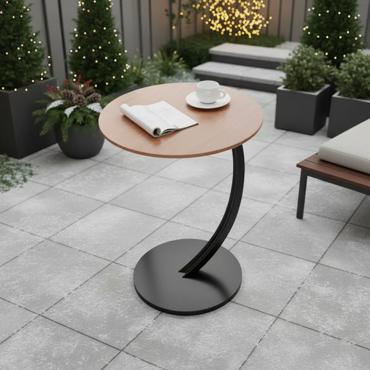 SMALLIX round side table, modern design for small spaces. Ideal living room accent or compact nightstand.