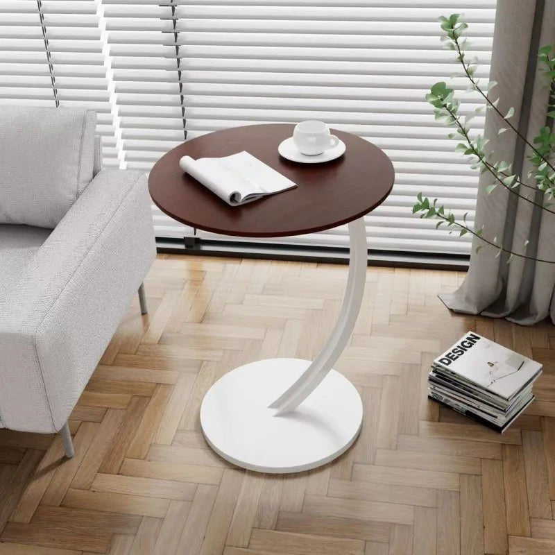 SMALLIX compact round side table, expertly designed for small spaces with a clean, modern aesthetic.