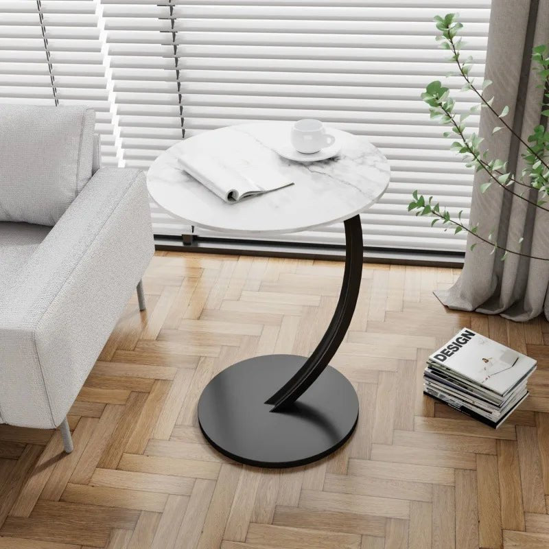 Sleek, modern SMALLIX round side table, a stylish and functional accent piece for any small room.