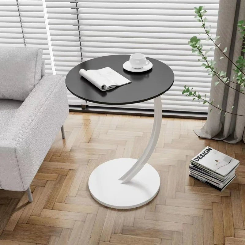 Elegant SMALLIX round side table, versatile modern furniture for small spaces in living rooms or as a nightstand.